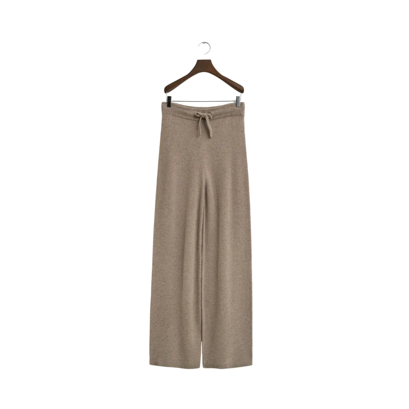 Wool Knitted Pants - Taupe Beige