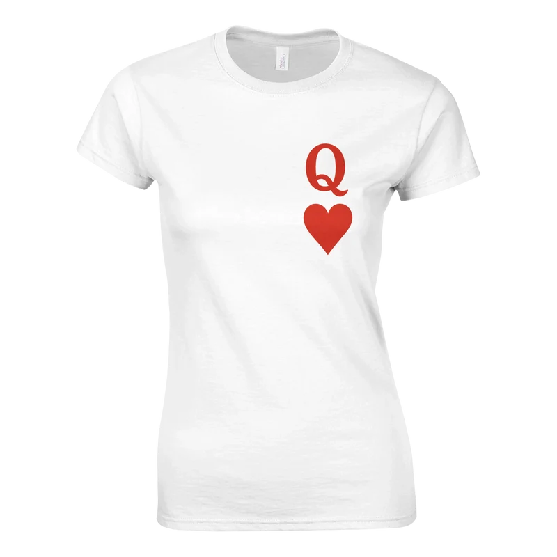 T-shirt Dam - Queen of Hearts