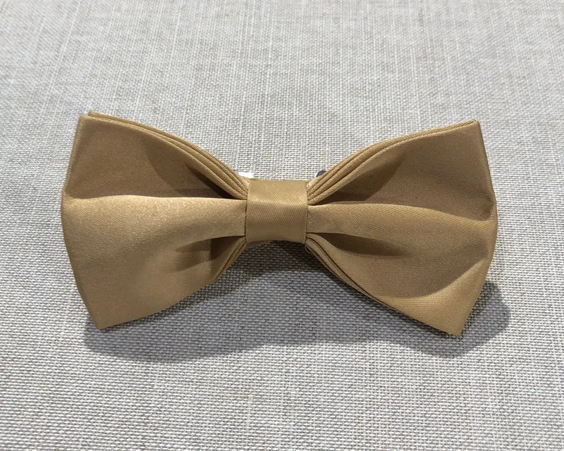 STHLM KRAVATT Silk Bow Tie Mini - Dark Khaki