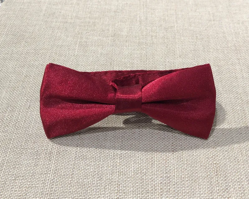 STHLM KRAVATT Velour Bow Tie Mini - Red