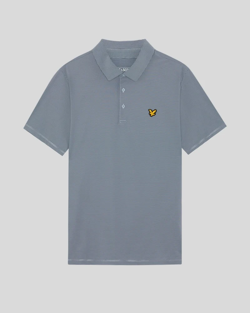 Microstripe Technical Polo Shirt