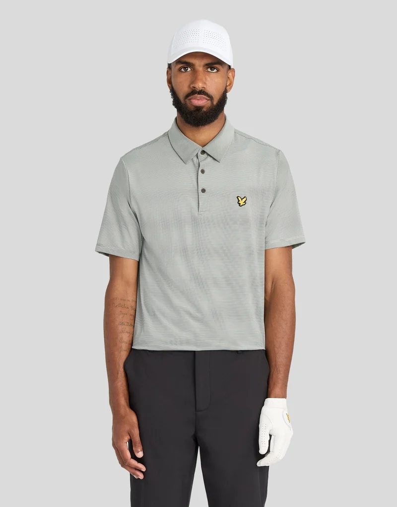 Microstripe Technical Polo Shirt