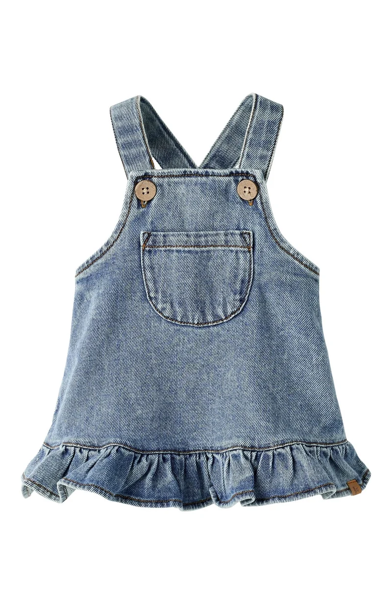 Karole Hängselkjol - Medium Blue Denim