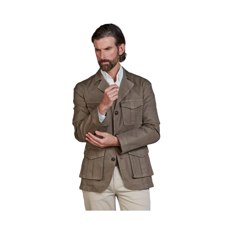 Sorrento Linen Blend Jacket - Rustic Brown