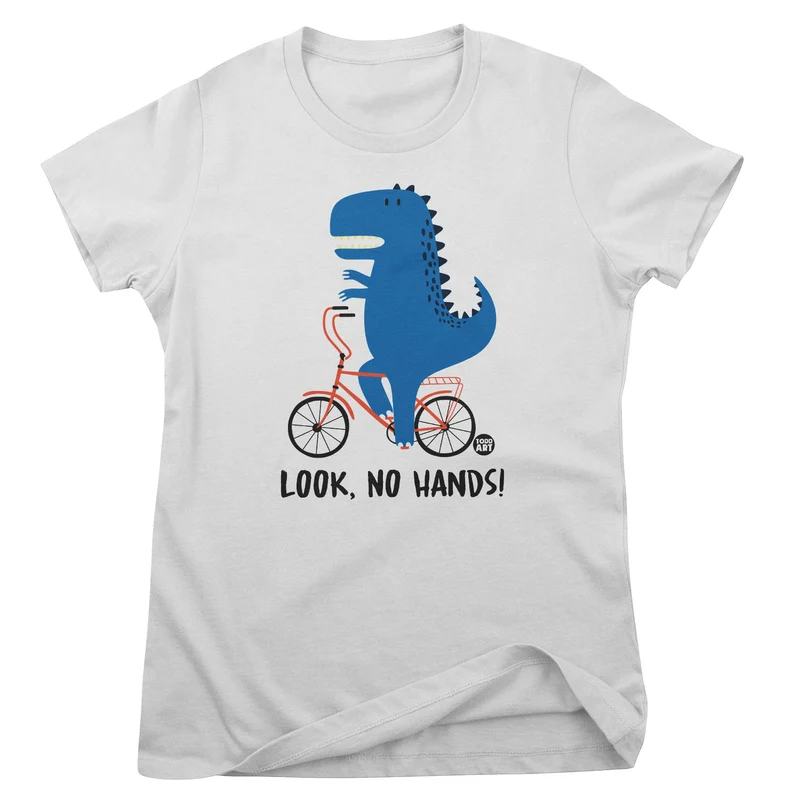 Look. No Hands! - ToddArt Girly Tee