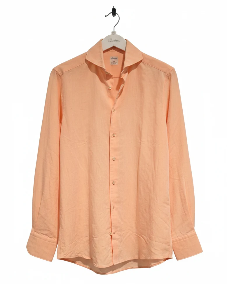 STENSTRÖMS Linen Cotton Shirt Slimline - Orange