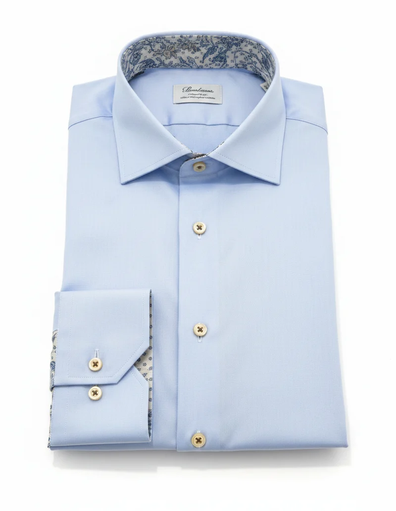 STENSTRÖMS Twill Contrast Shirt Regular - Light Blue