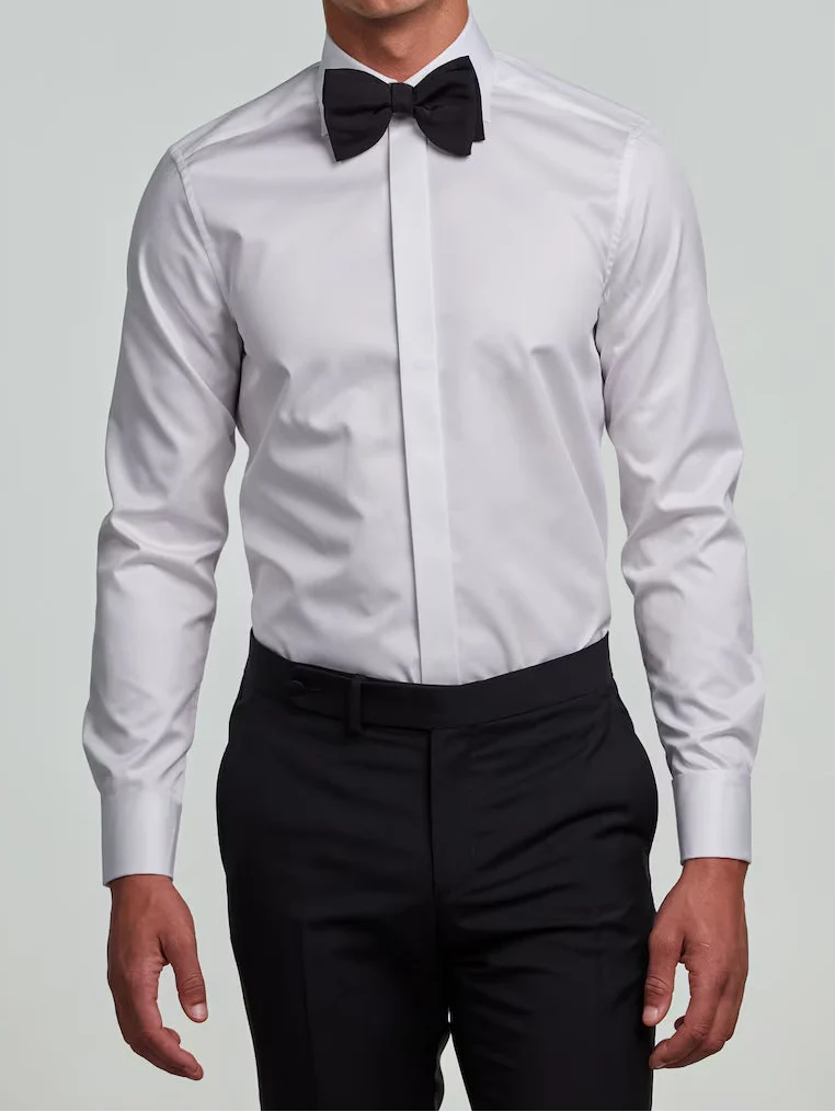 STENSTRÖMS Tuxedo Shirt Slimline - White