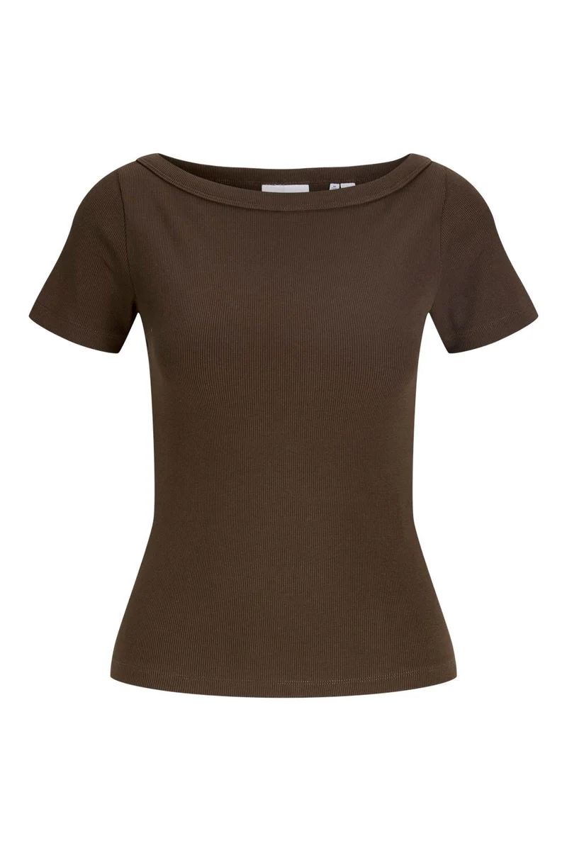 Jjxx - Jxfifi Str Ss Boatneck Tee - 5179401 Demitasse