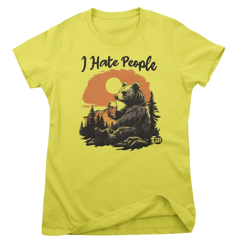 I Hate People - ToddArt Girly Tee