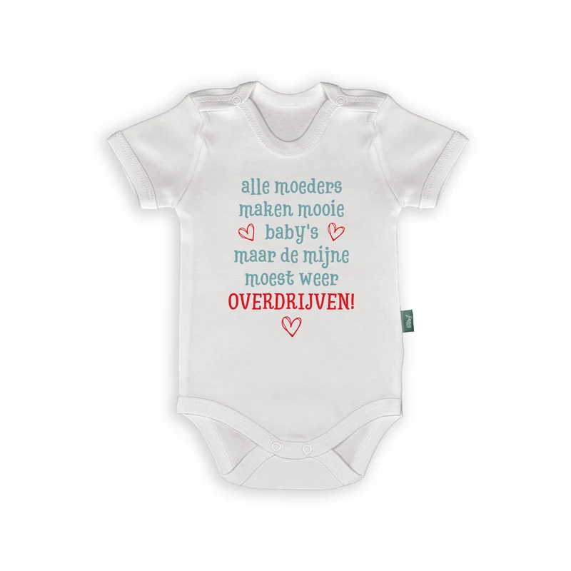 Romper met Tekst – “Alle Moeders Maken Mooie Baby’s” – Grappige Babyromper Cadeau – 100% Katoen