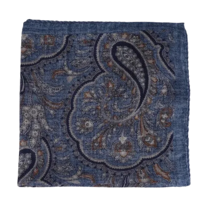 Pocket Square - 421 Sky blue melange