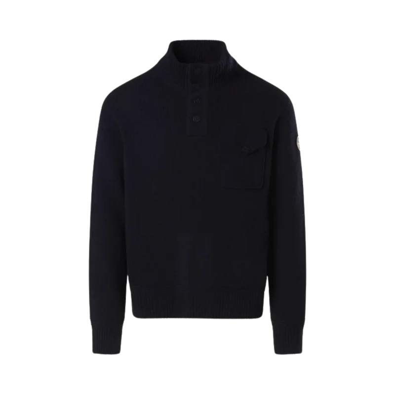 Half Buttons 5GG Knitwear - Navy Blue