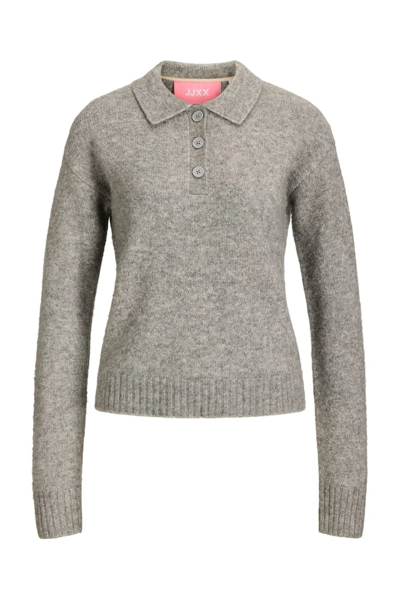 Jjxx - Jxcatalina Diverse Polo Knit - 5126975 Medium Grey Melange