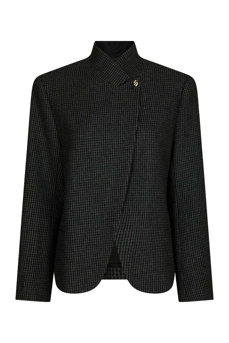Neo Noir - Paria Check Blazer 170226 - 104 - Dark Grey