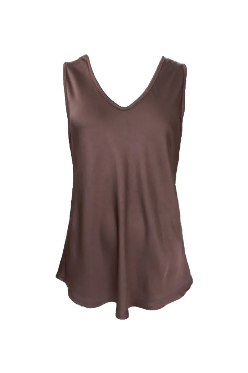 Black Colour - Bcmabel Double V-Neck Top 41210 - Shirts - Coffee