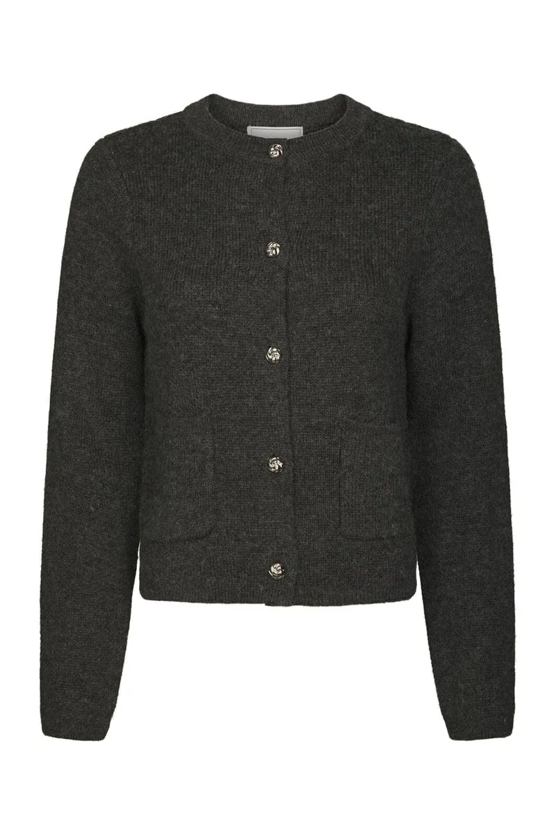 Neo Noir - Elbie Knit Cardigan 162966 - 132 - Antracit