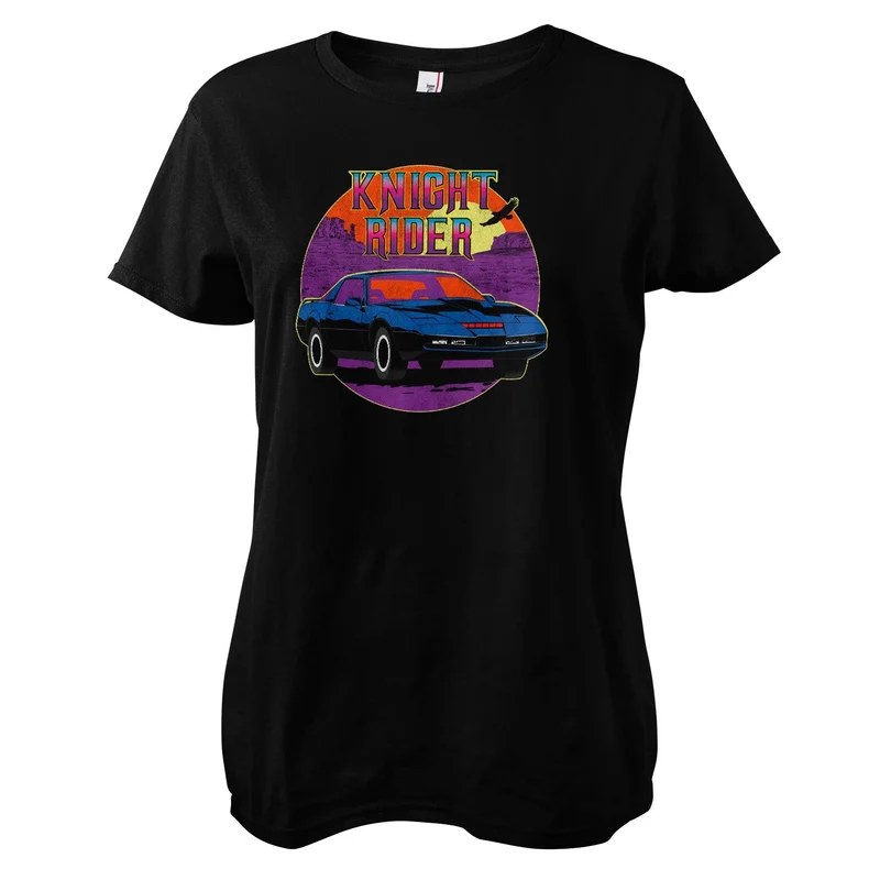 Kight Rider Retro Sunset Girly Tee