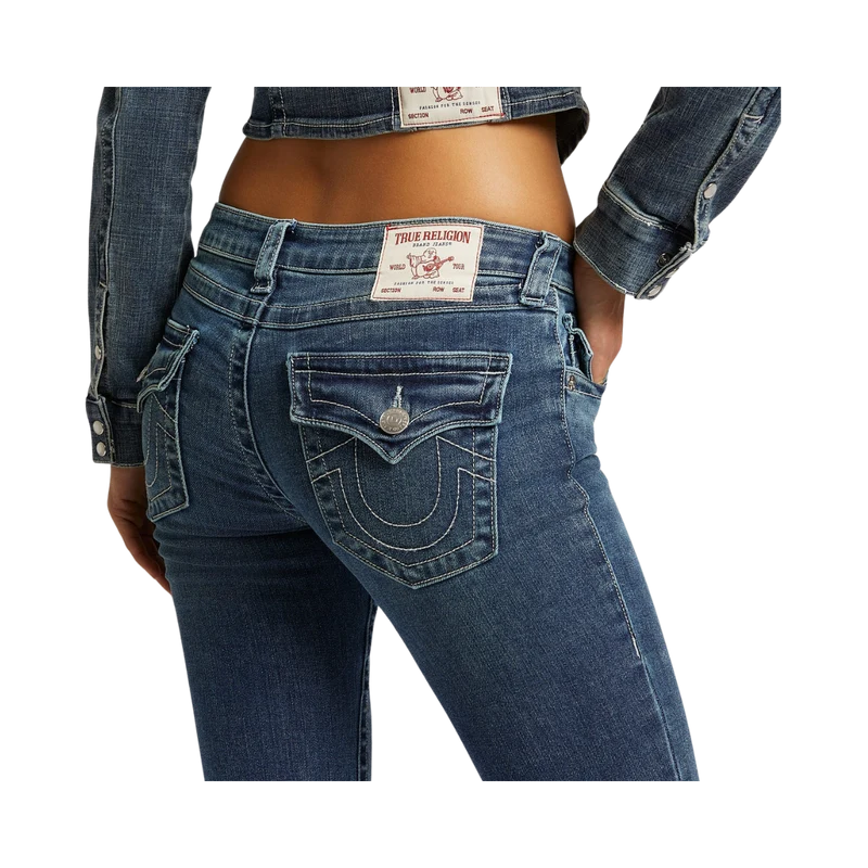 Joey Low Rise Flap - Dark Wash