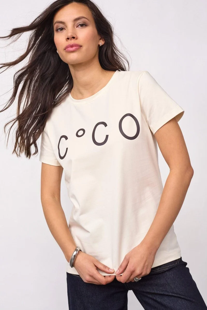 Co´Couture - 33200 Signaturecc New Tee 500100 - 10004 - Pearl