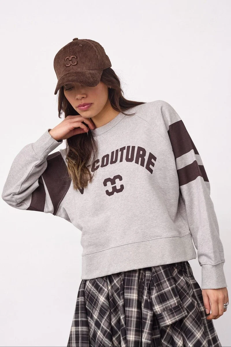 Co´Couture - Eriscc College Sweat 500072 - 65006 - Grey Melange
