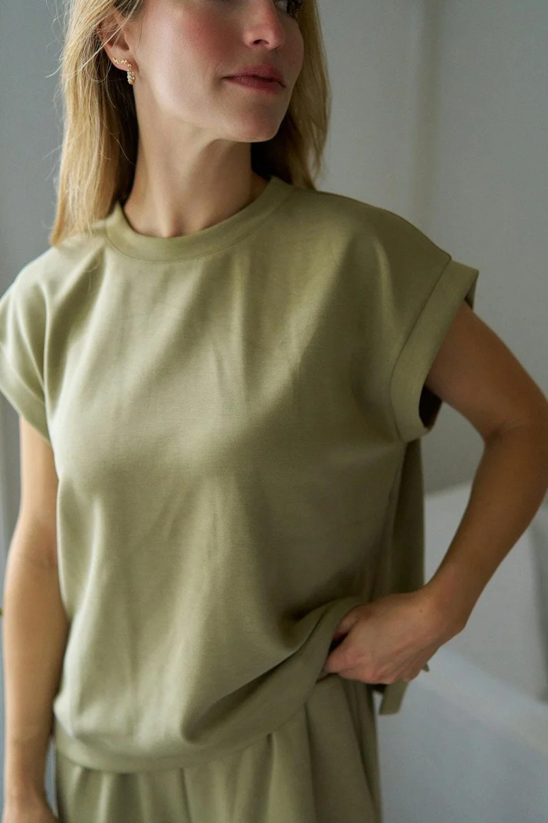 Neo Noir - Saphira Soft Tee 169801 - 723 - Dusty Green