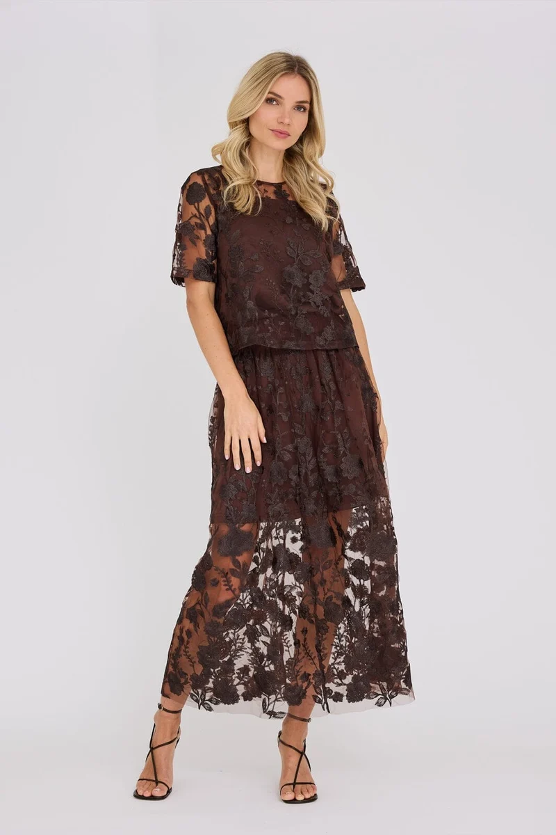 A-View - Fuschia Blouse AV4881 - 194 - Dark Brown