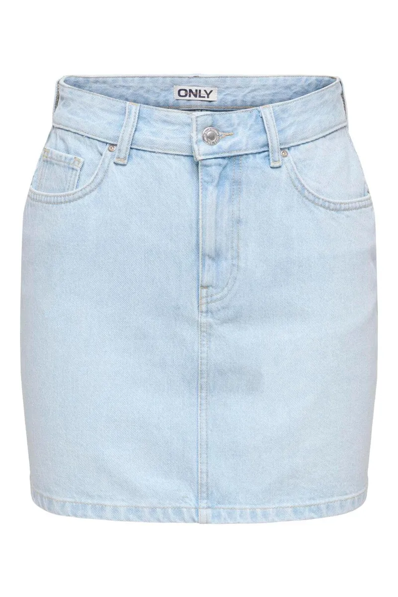 Only - Onlstella Short Skirt Azg - 4968756 Light Blue Bleached Denim
