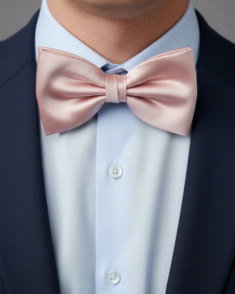 STHLM KRAVATT Silk Bow Tie - Light Pink