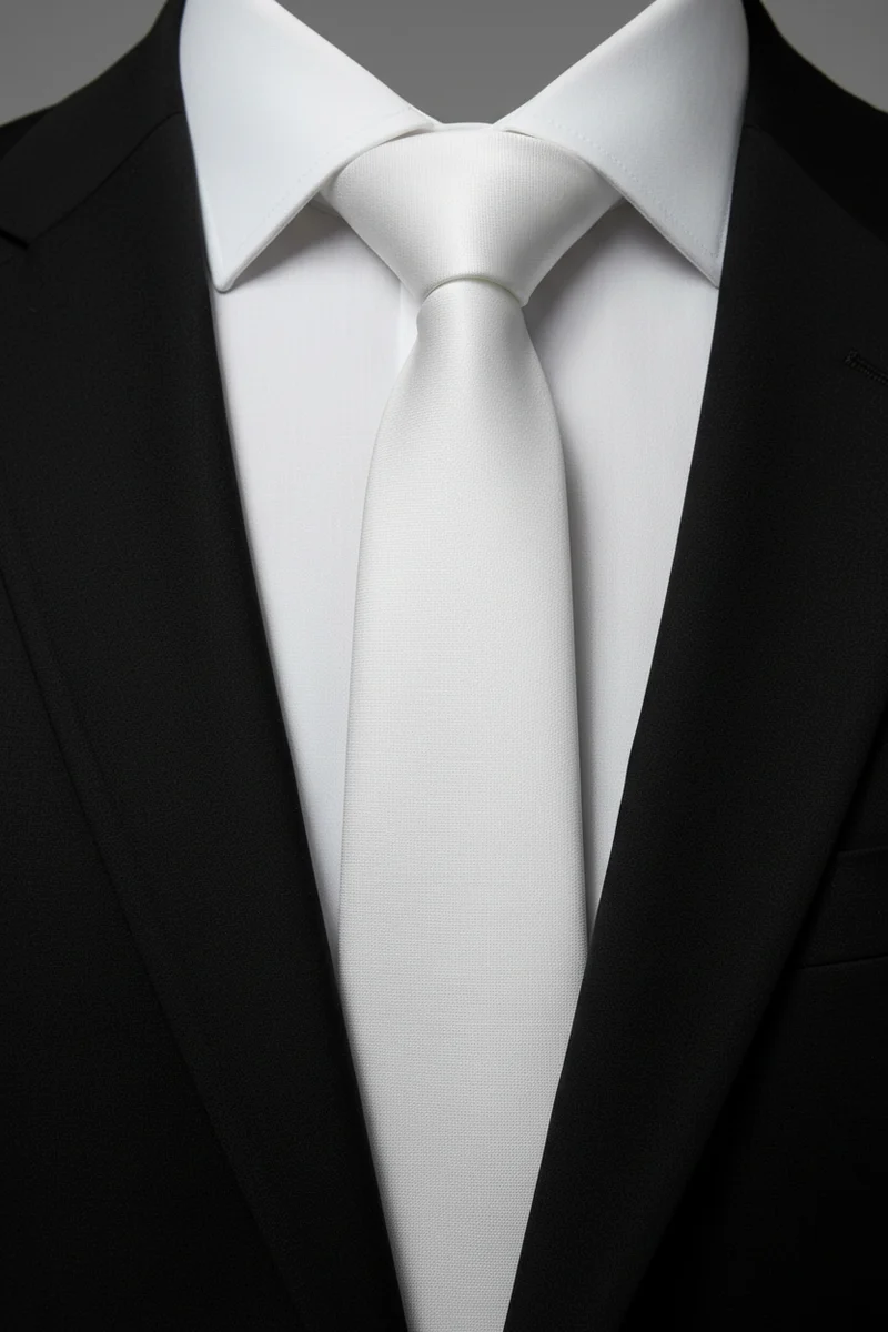 STHLM KRAVATT Silk Tie - White