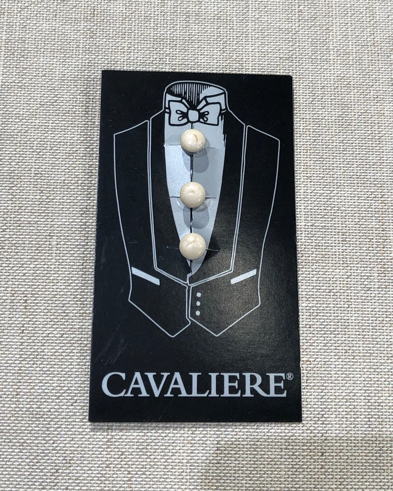 CAVALIERE Shirt Studs 3P - White