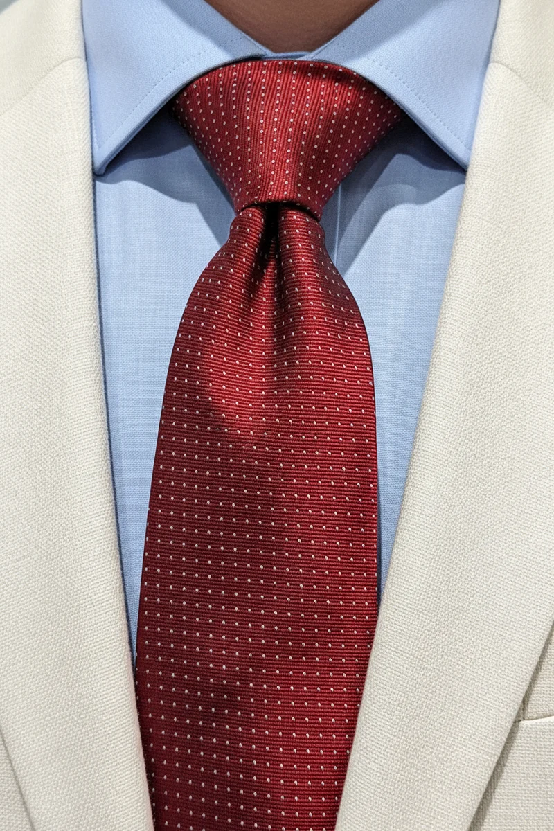 STHLM KRAVATT Silk Tie Mini Spots - Red