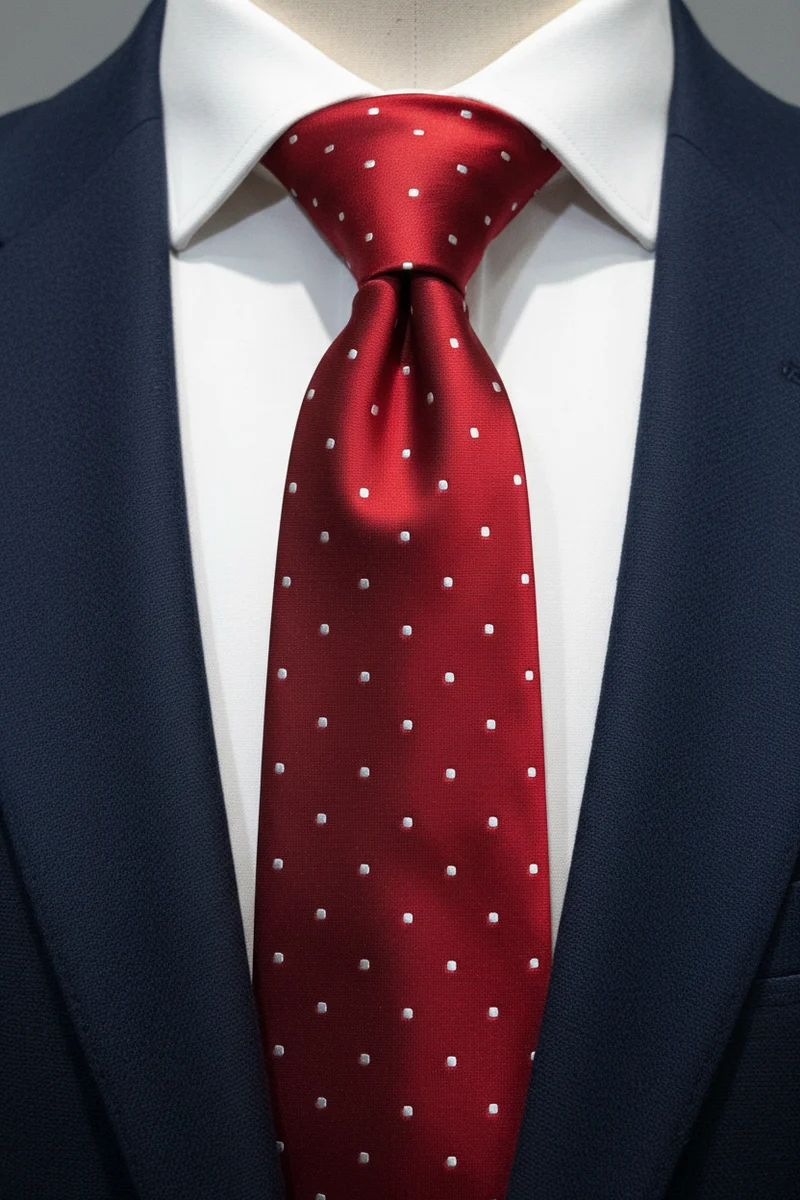 STHLM KRAVATT Silk Tie Spots - Red