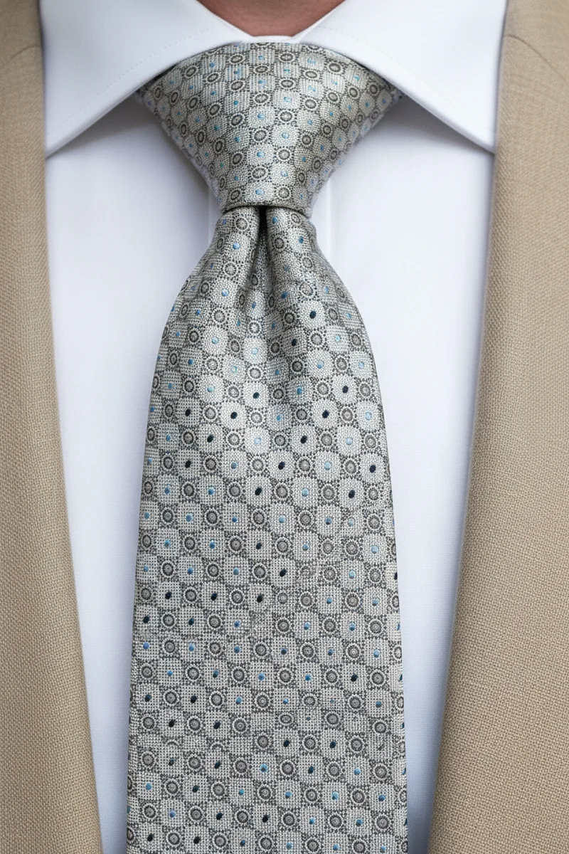 STHLM KRAVATT Silk Tie Spots - Light Green