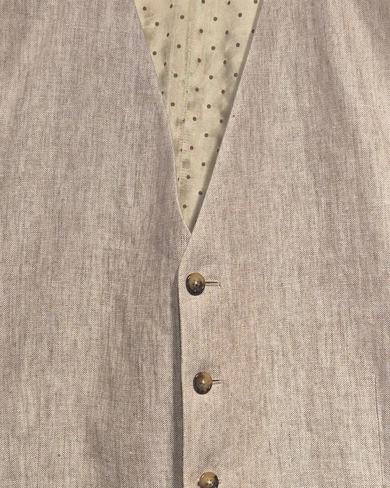SAND Alford Linen Waistcoat - Beige