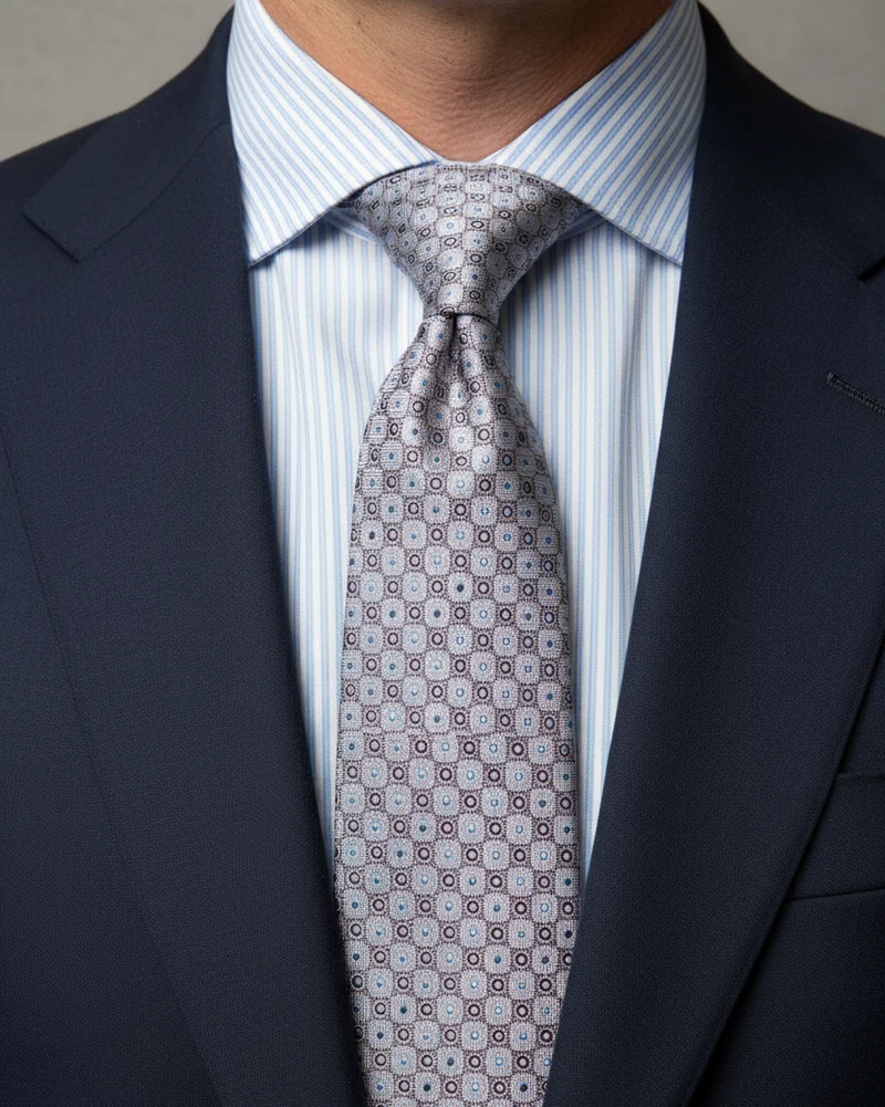 STHLM KRAVATT Silk Tie Spots - Light Pink