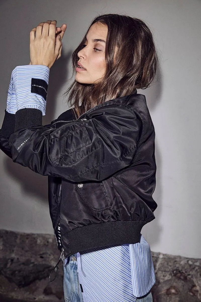 Haute L'Amitié - Sally Crop Bomber HL10659 - Black