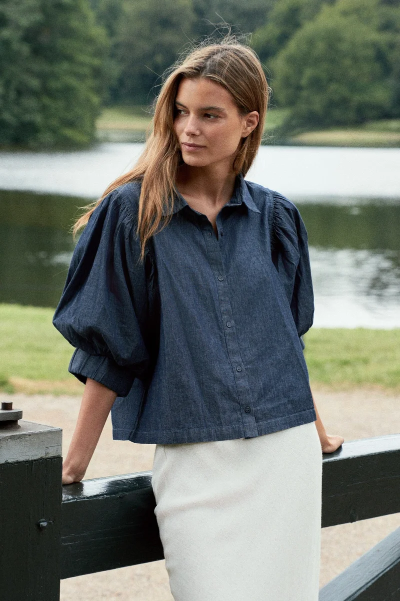 Neo Noir - Etta Denim Shirt 170462 - 140 - Blue