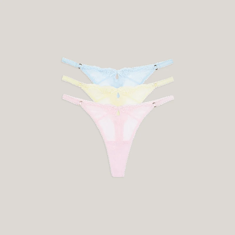 Lace Stringtrosor (3-pack) - Pastel