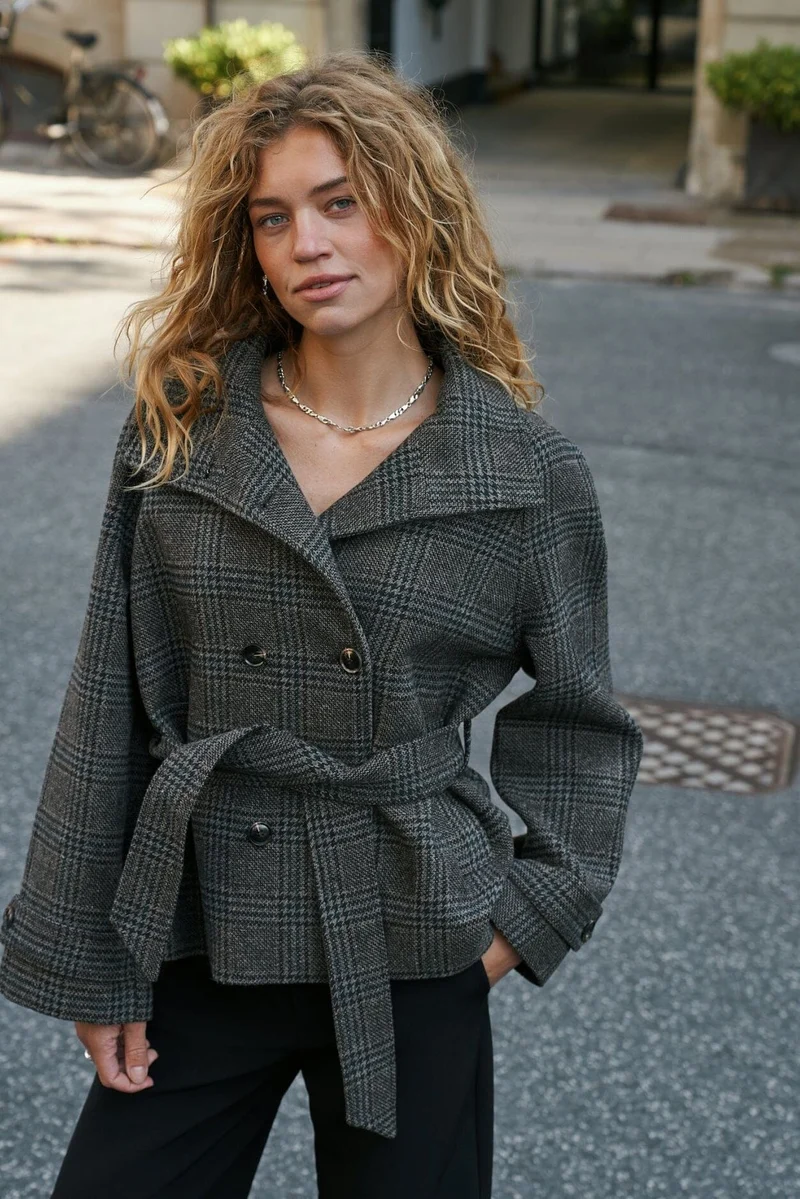 Neo Noir - Munet Check Jacket 170008 - 104 - Dark Grey