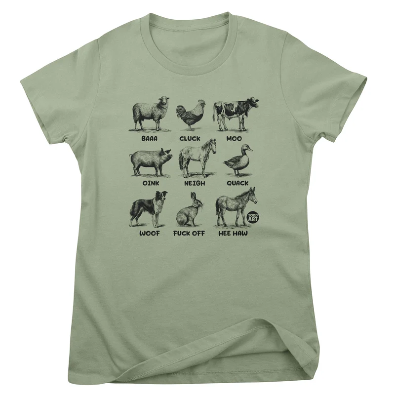 The Sounds Of Farm Animals - ToddArt Girly Tee