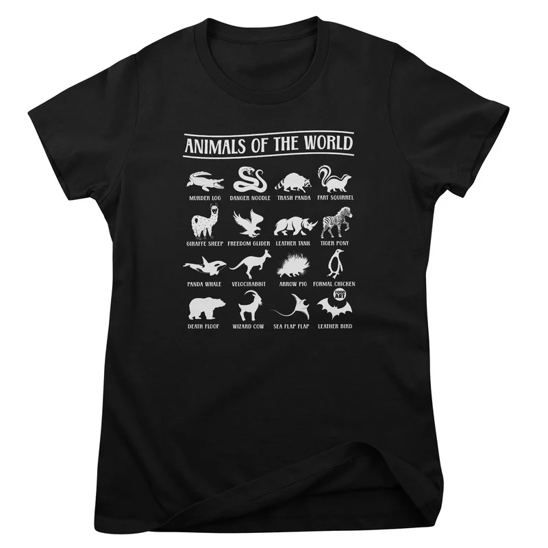 Animals Of The World - ToddArt Girly Tee