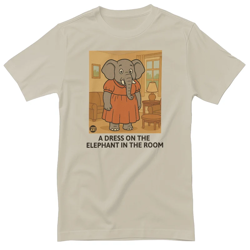 Dress On The Elephant In The Room - ToddArt T-Shirt