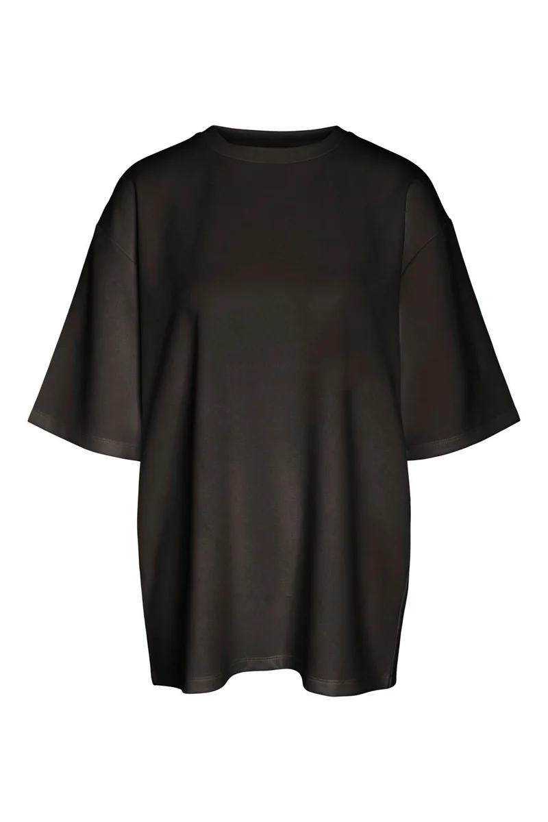 Noisy May - Nmtara S/S Oversize Bow T-Shirt - 5165140 Black Black Satin Bow
