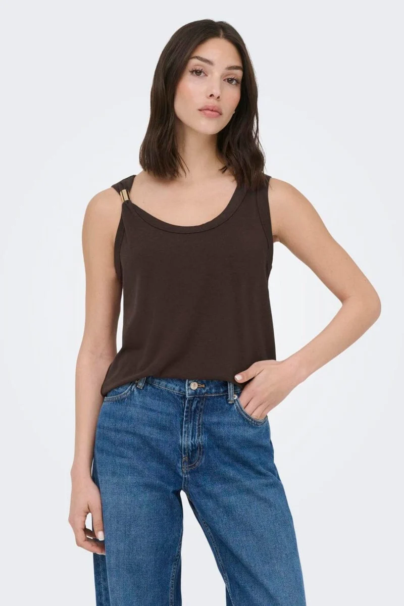 JDY - Jdyuffa S/L Top - 4969517 Chicory Coffee