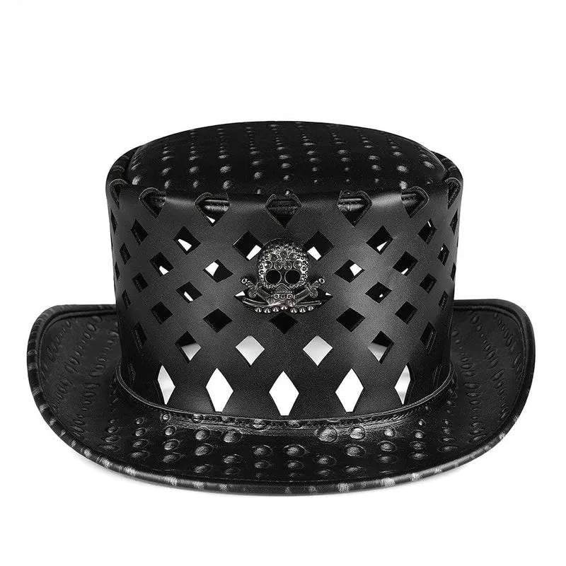 Gothic Cutout Skull Hat för män