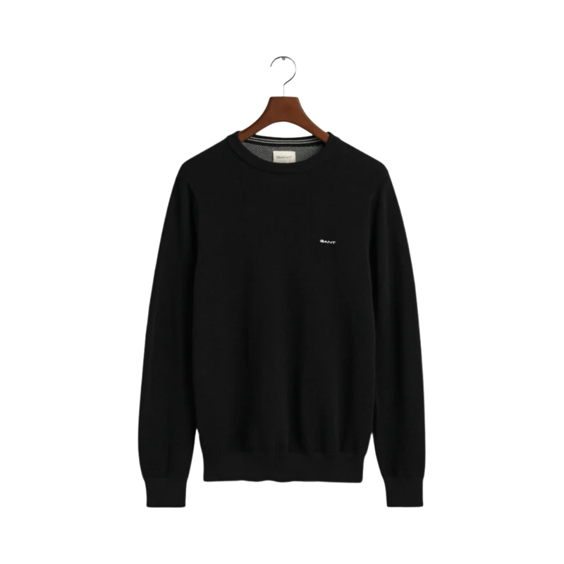 Superfine Lambswool C-Neck - Black