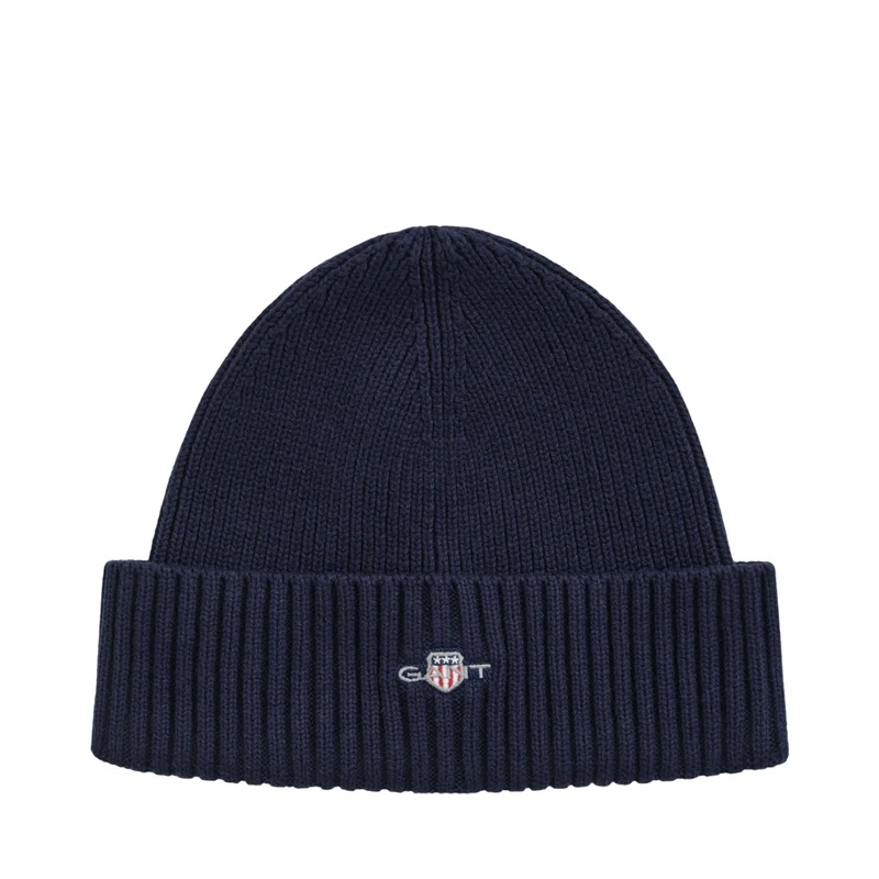 Cotton Blend Logo Beanie - 410 Marine