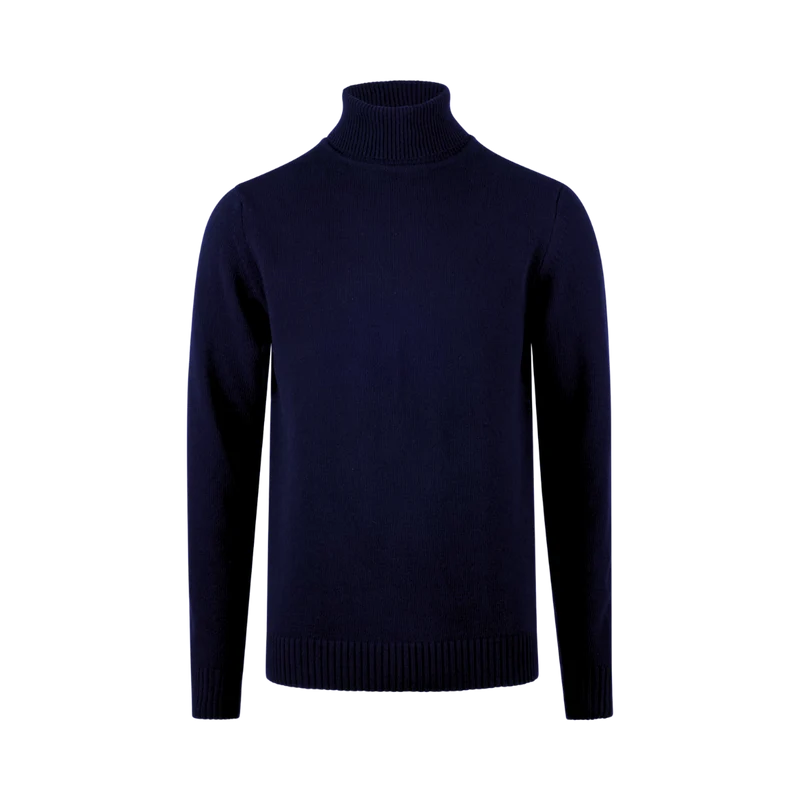 Sweater Knitted Rollneck - Navy