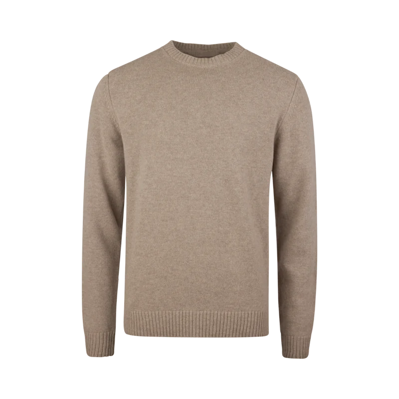 Pullover Knitted Crew Neck - Light brown